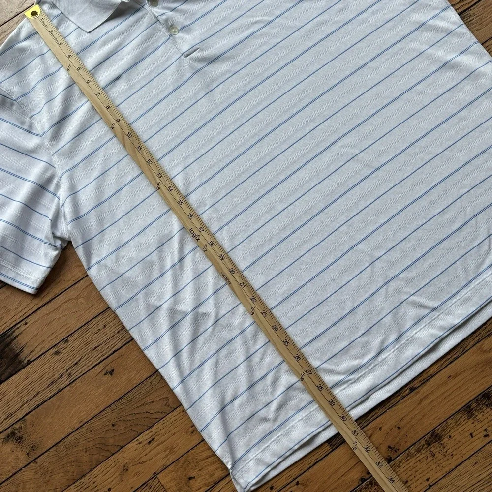 Nike Golf Polo Shirt Mens Size XXL Dri-Fit Performance Tour Polyester White‎